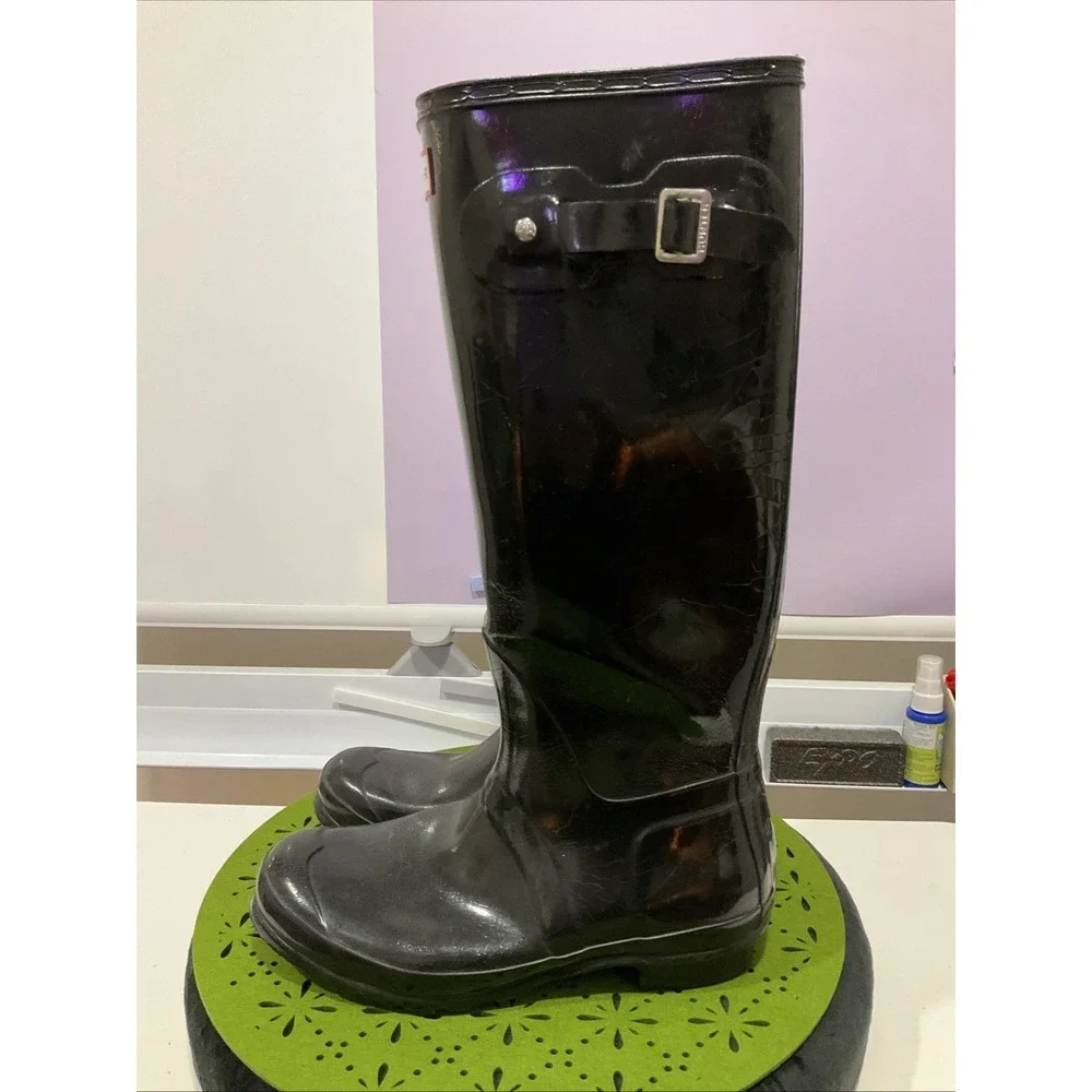 Hunter Original Tall Gloss Boots Black